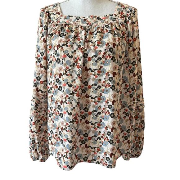 LC Lauren Conrad Boho Floral Blouse Small - Picture 1 of 3